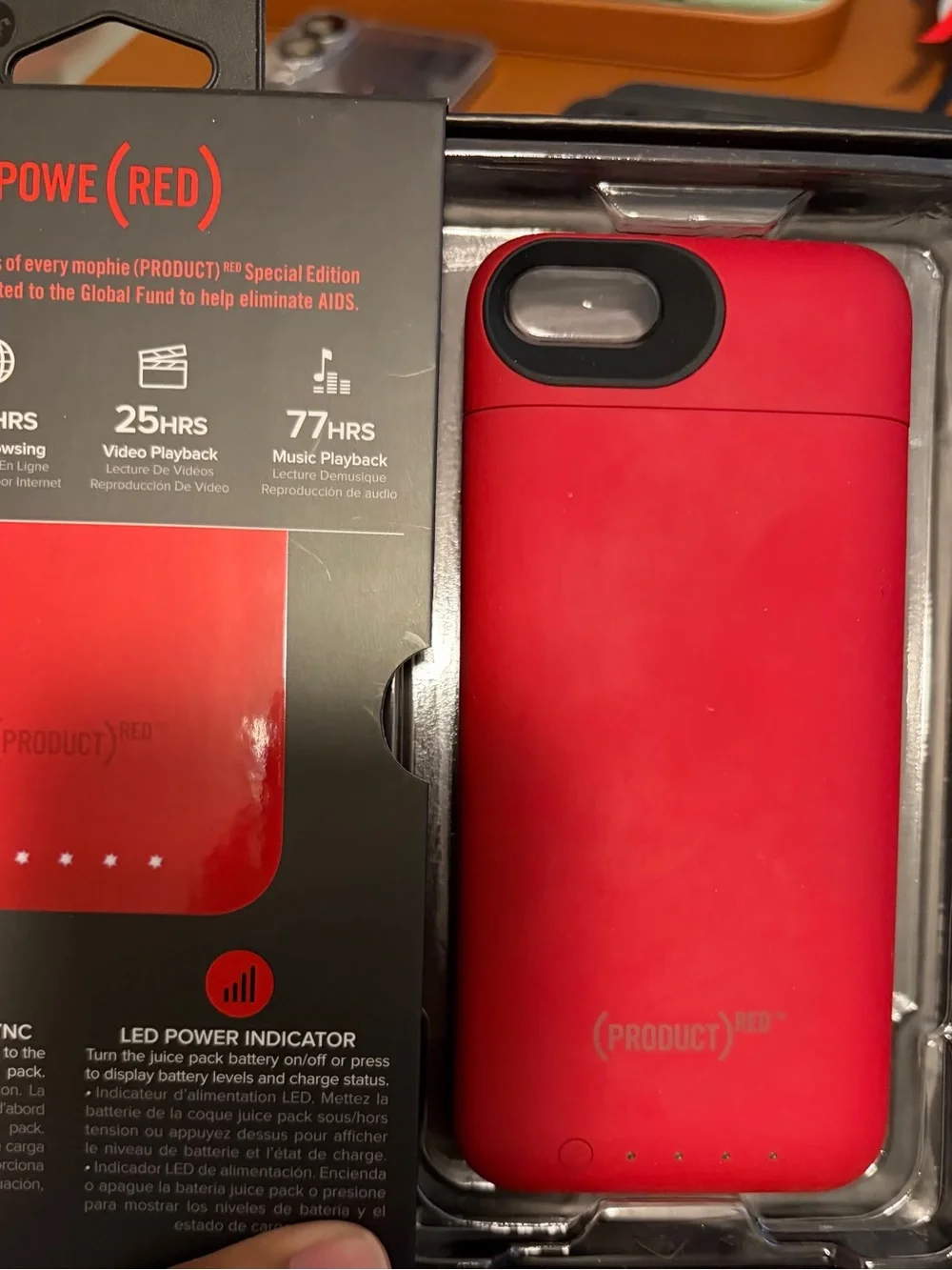 Mophie Juice Pack Air Protective Battery Case for iPhone 7 - Red